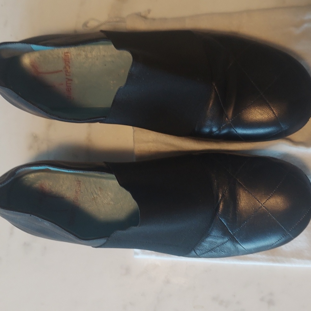 Thierry Rabotin black leather flats Size 10